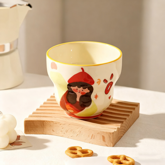 Tasse en céramique motif Petite Fille au Chapeau Rouge