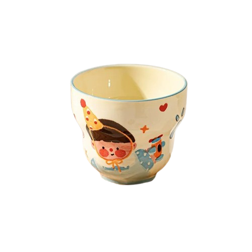 Tasse en céramique motif Garçon en tenue bleue