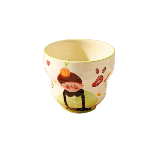 Tasse en céramique motif Garçon en tenue verte